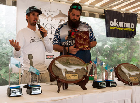 Josh Jorgensen speaking at the Blacktip Challenge awards ceremony