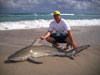 Zach Meyer with a bull shark caught during the 2008 Blacktip Challenge shark fishing tournament in Florida