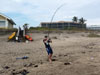 AJ Rotondella fighting a blacktip shark during the 2014 Blacktip Challenge shark fishing tournament in Florida