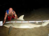 Shannon caught this huge bull shark during the 2014 Blacktip Challenge shark fishing tournament in Florida