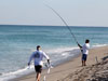 Team Break-Point fighting a blacktip shark in the 2015 Blacktip Challenge